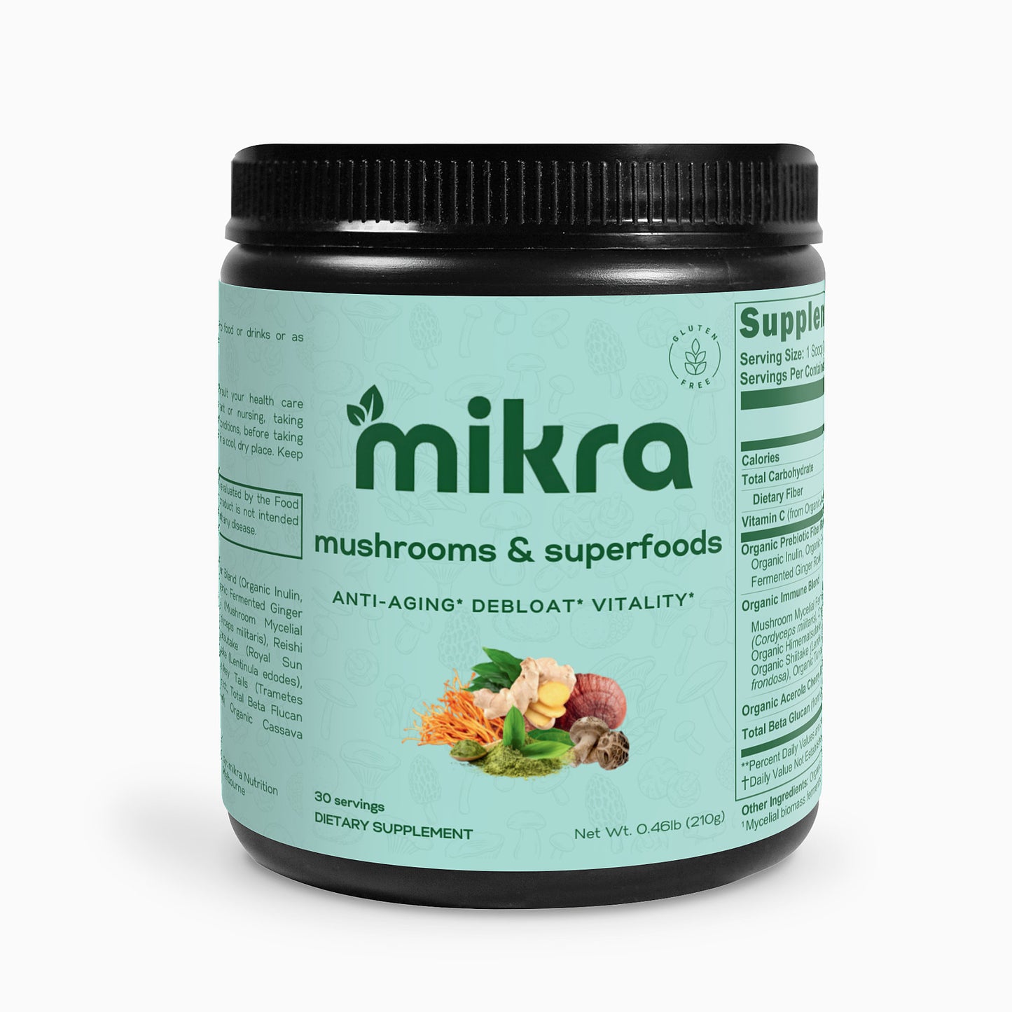 mushrooms & superfoods blend by mikra